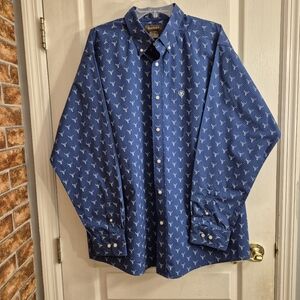 ARIAT Printed Button Down - Men's XL